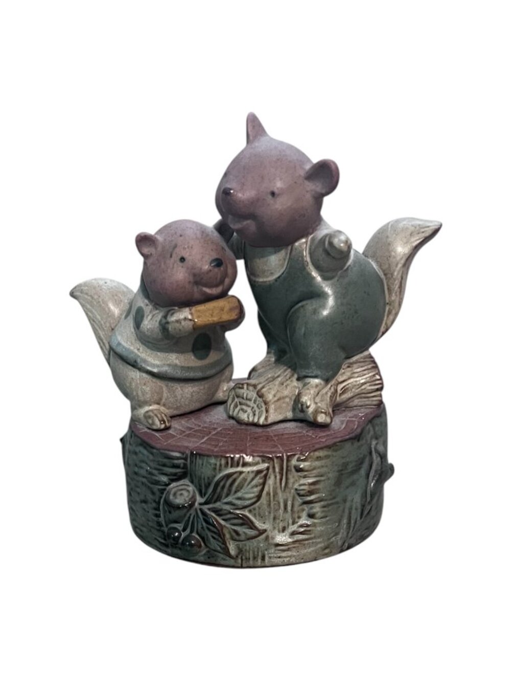 Vintage Otagiri OMC Japan Squirrel Music Box Chim Chim Cheree 5 Inch